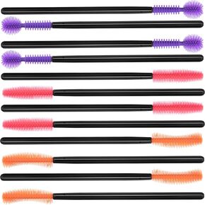 PAGOW 12 Pcs Sewing Machine Cleaning Brush, Silicone Crevice Cleaning Brushes, Dense Bristles Clean Brush for Nook and Cranny Sewing Machine, Machine Gaps, Computer Keyboards (Orange+Purple+Red)