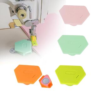 4pcs Upgraded Magnetic Seam Guide for Sewing Machine，Polygonal Seam Guide with Scale，Multi-Purpose Tool Magnetic Sewing Guide， Universal Sewing Accessories and Supplies（Orange/Green/Pink/Mint Green）