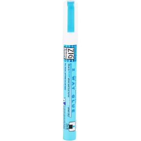 Zig 2 Way Glue Pen - 2mm Fine Tip, Blue (wet), Clear (dry), Art, Craft