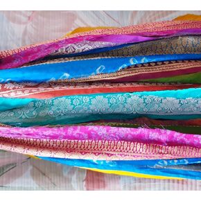 Vintage Sari Trim Lace Lot Ribbon Border 25 Pcs 1 Yard (36 inches) Each Total 25 Yards DS352