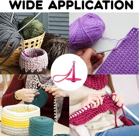 حامل خيوط المعصم Molain ، acrylic quarn ball minder Stand with Wrist Strap Portable Yarn Minder منع تخزين خيوط التشابك للحياكة المحفوفة بالحياكة (Rose Red) in Kuwait