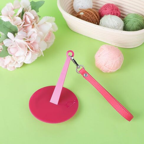 حامل خيوط المعصم Molain ، acrylic quarn ball minder Stand with Wrist Strap Portable Yarn Minder منع تخزين خيوط التشابك للحياكة المحفوفة بالحياكة (Rose Red) in Kuwait