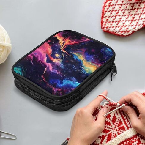 COCHET HOOK CASE MUSHROM FROG CORCHET HOOK حامل كيس تخزين خطاف الكروشيه المحمولة مع جيوب ويب مناسبة لإبر الكروشيه/إكسسوارات الحياكة in Kuwait