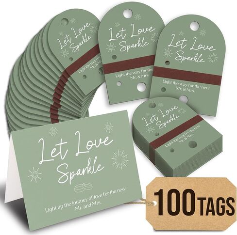 100 PCS علامات الزفاف - دع الحب Sparkle حفل زفاف إرسال علامات لحفلات الزفاف الذكرى السنوية المشاركة in Kuwait