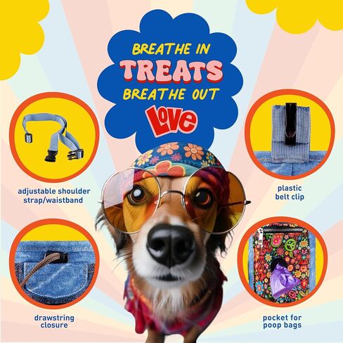 INSPECTOR TAIL Dog Treat Pouch Hands Free w 4 Ways to Wear | Lightweight Dog Training Bag w Adjustable Belt & Waist Clip | No Spill & Easy Access w Airtight Drawstring | Pet Tote w Poop Bag Dispenser in Kuwait