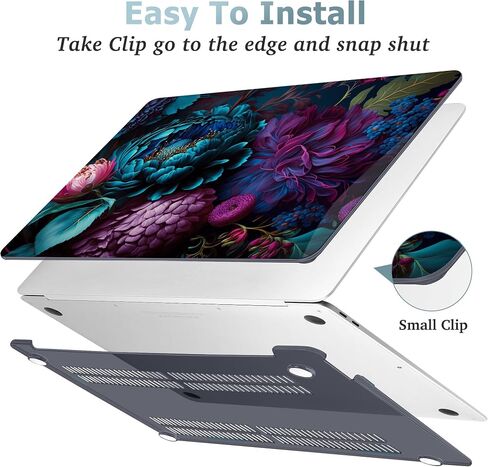May Chen Compatible with MacBook Air 13 inch Case (Models A1369 & A1466, Older Version 2010-2017 Release), Plastic Hard Shell Case with Keyboard Cover & Screen Protector, Clear Star Bows in Kuwait