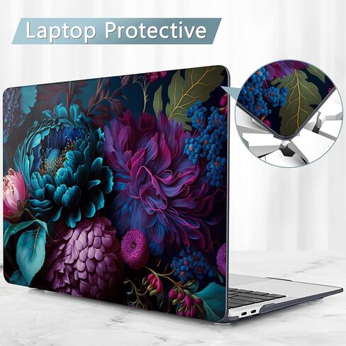 May Chen Compatible with MacBook Air 13 inch Case (Models A1369 & A1466, Older Version 2010-2017 Release), Plastic Hard Shell Case with Keyboard Cover & Screen Protector, Clear Star Bows in Kuwait