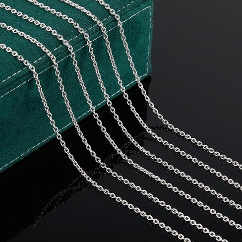 UMAOKANG 16.4 Feet 18K Gold Plated Chains Bulk Stainless Steel Oval Chain for Jewelry Making with Lobster Clasps Jump Rings in Kuwait