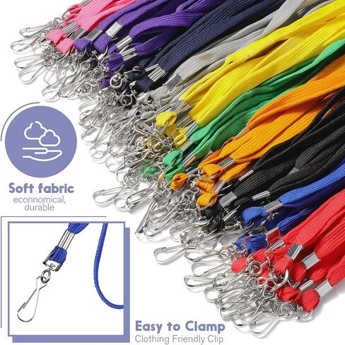 MARSPARK 100 SET NAME TAG Lanyards with ID ID ID ID NAME NAME BADGES LANYARDS CLIP CLIP CLABLAY ANDROALS CORMALTORS FOR BONDS KIDS Business School Supplies (Multicolor) in Kuwait