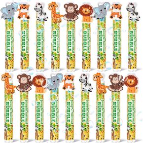 Shappy 32 pcs jungle Animal Bubble Wand Bulk for Kid 6 Color Wild Animal Bubble for Safari Birthday Party Tavor Wild One Foldies ، Goodie Bag Piller ، Arstroom Award (Jungle Animals)