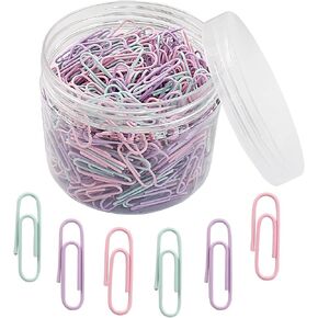 Murtenze 500pcs مقاطع ورقية ملونة معكرون ، 1.1 بوصة مقطع صغير من الورق الورقي متنوع مقاطع مطلية بالفيروسات الورقية للأعمال الورقية للمدرسة المكتبية والاستخدام اليومي (29 مم/1.1 بوصة)