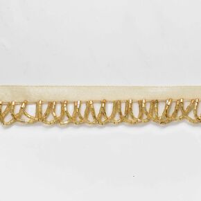 2-Yards Gold Iris Beaded Fringe for Home Deco, Lamp Shade, Costume, 3/4", SP-2370