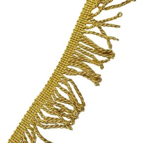 5 Yard x 2 Inches Curtain Fringes Bullion Fringe Trim, Sewing Fabric Trims for Curtain Cushions Lampshades Clothes (Gold)