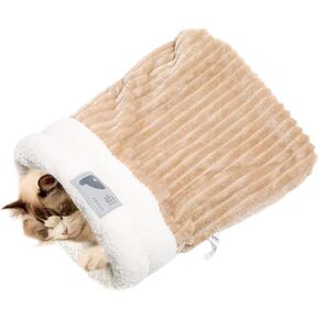 كيس النوم Cat Pet Zone Zone Cuddle Cave Sack Cat bed for Winter Cat Cat Cave Cave Mostr