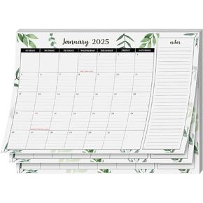 2025 Year Desk Calendar 11" x 8.5" Desktop or Wall Planner, Tear-Off Pad for Easy Planning, Includes a Notes Section To Do's for the Year of 2025
