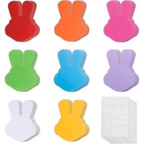 72Pcs Bunny Rabbit Cutouts Paper Bunnies 6 Inch Bunny Shaped Card Cut Outs Large Bunny Shapes Paper Rabbit Die Cuts for Easter DIY Kids Craft Projects Spring Summer Theme School Party