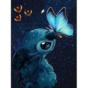 Gearock Cartoon Diamond Painting Kits for Adults, Galaxy Butterfly 5D DIY Full Drill Cute Diamond Art Kits for Beginners Anime Lovers Room Bedroom Living Room Bathroom Wall Decor 12x16 Inch