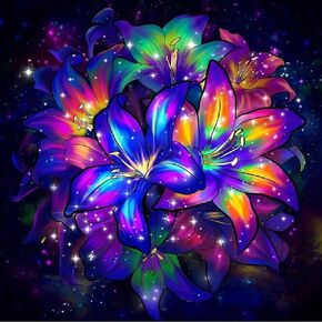 JFYHAB Diamond Painting Kits for Adults-Flowers Diamond Art Kits for Adults,5D Floral Diamond Painting Flowers,DIY Full Drill Diamond Painting Flower Gem Art and Crafts 12x12inch