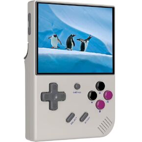 Buluhaha RG35XX Plus Console Game Game ، 64G TF Card ، Linux System Quad Core Video Games Console ، 3.5 بوصة IPS Screen Console Support Gamepad و HDMI TV (رمادي)