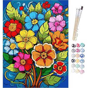 Liccyy Paint by Numbers Kit for Adults Beginners Starter & Tool,Color Paint by Numbers on Canvas DIY Acrylic Painting Artist Art Paintworks Craft Kits for Home Decor Gift, Butterly 12x16in