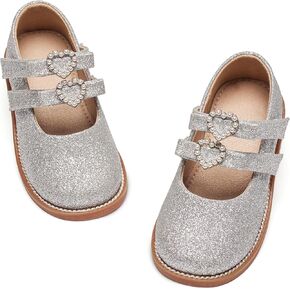 حذاء Kiderence للفتيات الصغيرات Mary Jane Dress Shoes مدرسة أكسفورد للبنات وردي مسطح مقاس 11M in Kuwait