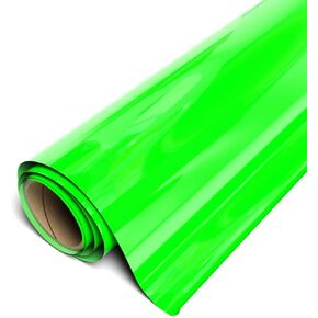 Siser EasyWeed Heat Transfer Vinyl 11.8" x 15ft Roll (Fluorescent Green) - Compatible, Cricut, Silhouette and Other Craft/Professional Cutters - CPSIA Certified