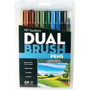 Tombow ABT Dual Brush Pen set of 10, LANDSCAPE