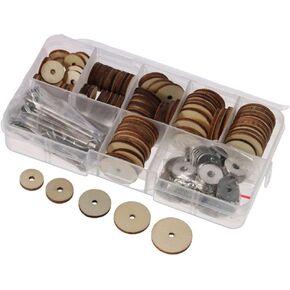 diyhub 50Sets Doll Joints Cotter Pin Joints Doll Art Supplies Wood Skeleton Joints Movable Engage Bolt for DIY Making Supplies
