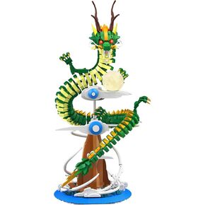 NUTCRACKER Dragon Building Blocks Set for Adult, Lighting Dragon Building Display Model With Dragon Ball, Cool Animal Dragon Toy Building Set, Christmas Birthday Gifts for Boys Girls 14+ (1364 Pieces)