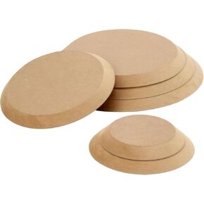 6 Pcs Pottery Mold Tools, Round Wooden Ceramic Mold for Clay, Handbuilding Pottery Tools for Slump Molds, Pottery Plate Forming Molds, Pottery Forms Drape Mold, Round Clay Molds
