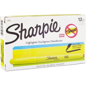 Sharpie Pocket Highlighter, Chisel Tip, Fluorescent Yellow, Dozen (SAN27025)