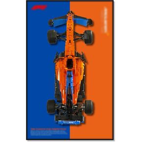 Display Wall Board for Lego Technic McLaren F1 42141 for Lego F1 Car for Lego Car Wall Mount for Lego Car Display,Gift Idea for Lego Enthusiasts,Home Decor(Car Not Included)