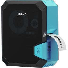 Makeid P31 Industrial Label Maker, Portable Bluetooth Labeler Printer with 0.71" W x 26.24ft L Label, Wire and Cable Labeling Machine for Job Sites, Fast Creat and Print Labels-Blue