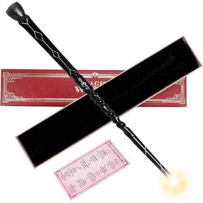 Light Up Magic Wizard Wand Wand Wands قابلة لإعادة الشحن المضيئة للسحرة الهدية Boys Boys Girls Party ، ملاحظة