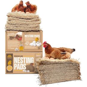 Eaton Pet and Pasture, Premium Laying Hen Nesting Pads, USA Grown & Sustainably Harvested, 13 x 13 (10 Pack)