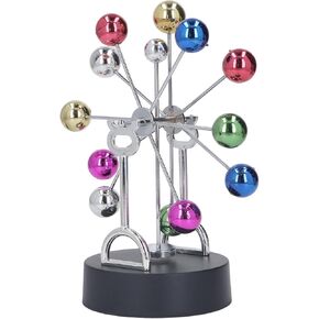 Electric Magnetic Rotation Ferris Wheel Desk Toy Colorful Metal Ball Perpetual Motion Decoration