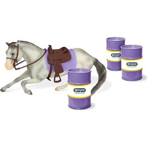 Breyer Horses Freedom Series |Barrel Racing Set | Horse Figurine | 9" L x 7" H | Model #B-FS-10254