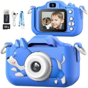 Mgaolo Kids Camera Toys for 3-12 Years Old Boys Girls Children,Portable Child Digital Video Camera with Silicone Cover, Christmas Birthday Gifts for Toddler Age 3 4 5 6 7 8 9 (Green)