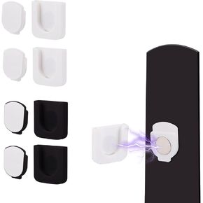 4 Sets Magnetic Remote Control Holders, Strong Adsorption Capacity Adhesive Remote Control Holder Hanger Wall Mount Remote Holder Rack Remote Control Storage Organizer TV Accessories