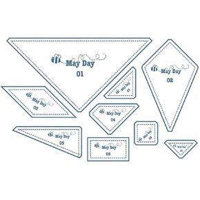 Riley Blake Acrylic Quilting Templates, Marking and Guiding Your Quilting Stitches (May Day Ruler Set)