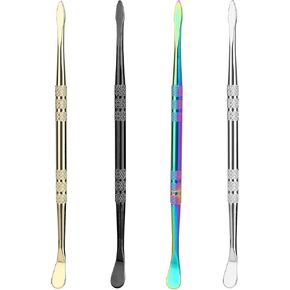 AHQiZFX 4PCS Wax Tools, Stainless Steel Wax Tool Carving Tool Kit, 4.72 Inch Double-Headed Sculpting Tool Spoon, Clay Sculpting Tools Set for Wax Modeling Scraping Shaping (4 Colors)