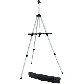 KINGART 736 Artist Easel - Sturdy Aluminum Tripod Field and Display Easel - Adjustable Height 18" to 66" (5.5 Feet), Holds 36" Canvas - Floor or Tabletop, Portable