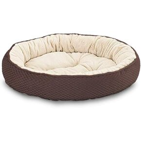 Sleep Zone Checkerboard Napper Pet Bed 20x20 / Chocolate - Pet Bed for Cats and Small Dogs - Attractive, Durable, Comfortable, Washable. By SPOT
