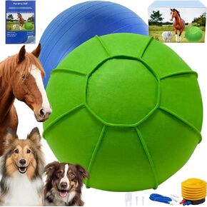 Herding Ball for Dogs, 25" Horse Ball with Cover, Dog Herding Balls Large with Hand Pump, Horse Dog Toys for Play Hurding Ball/Hearding Ball (Green, 25 inch)