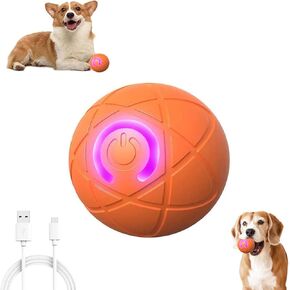 Shaky Ball Toy for Dogs, 2025 New Rechargeable Interactive Dog Ball, Automatic Bouncing Ball for Dogs Vibrating Dog Ball Toy for Small, Medium, Large Dogs(Orange)