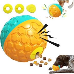 Interactive Food Toy for Dog,5.8" Dog Ball Toy That Hold Treat, Durable Dog Treat Toy, Dog Stimulation Toys for Large Dogs, Ball Feeders for Aggressive Chewe (Black, Solid)