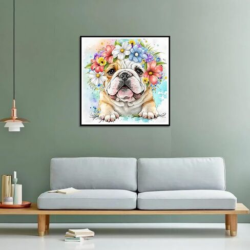 مجموعات الطلاء Pffngpen Diamond للبالغين ، 5D DIY Dog Diamond Art Kits للمبتدئين ، تدريبات كاملة Round Diamond Recor in Kuwait