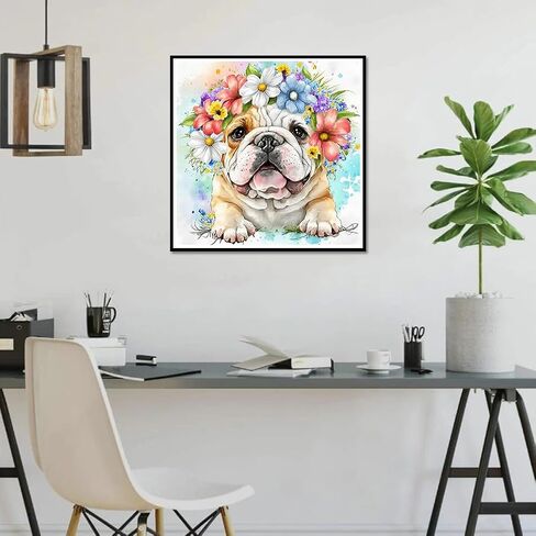 مجموعات الطلاء Pffngpen Diamond للبالغين ، 5D DIY Dog Diamond Art Kits للمبتدئين ، تدريبات كاملة Round Diamond Recor in Kuwait