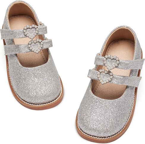 حذاء Kiderence للفتيات الصغيرات Mary Jane Dress Shoes مدرسة أكسفورد للبنات وردي مسطح مقاس 11M in Kuwait
