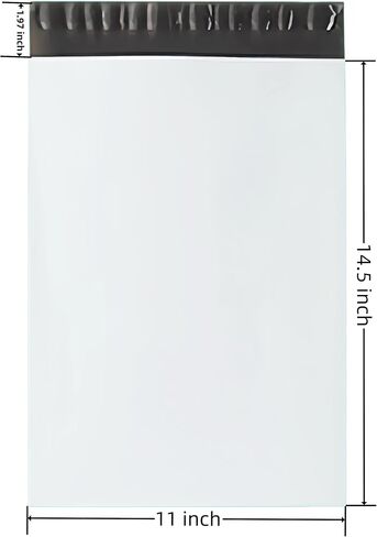 White Poly Mailers 11x14.5 Inches Waterproof Self Sealing Shipping E Commerce Bags for Apparel and Non Fragile Items 10 Pack in Kuwait